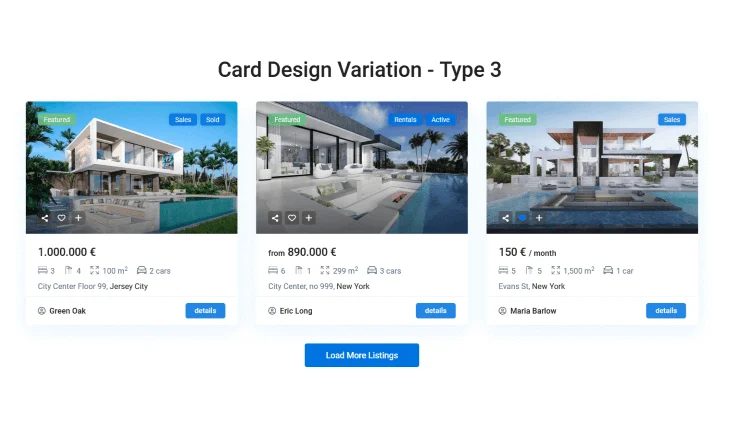 Property Card Unit Design Variation - Type 3